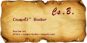 Csapó Bodor névjegykártya
